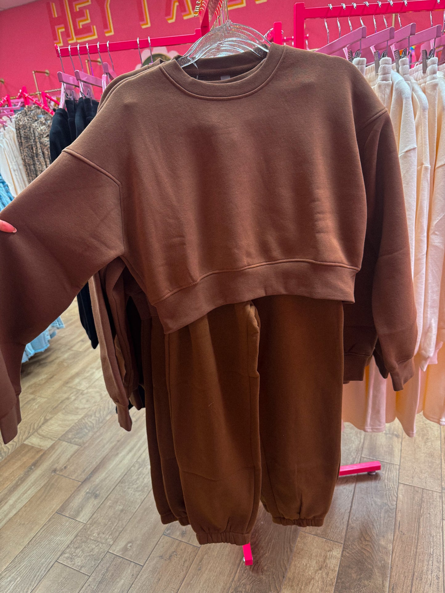 arya jogger set brown