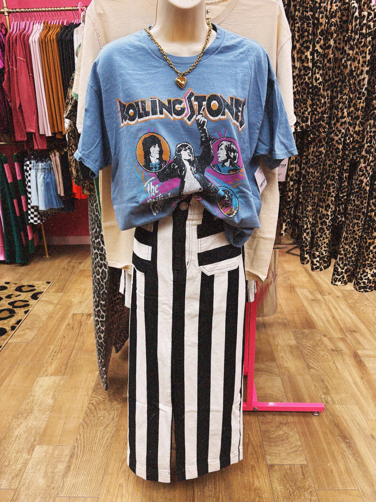 rolling stone boys blue tee