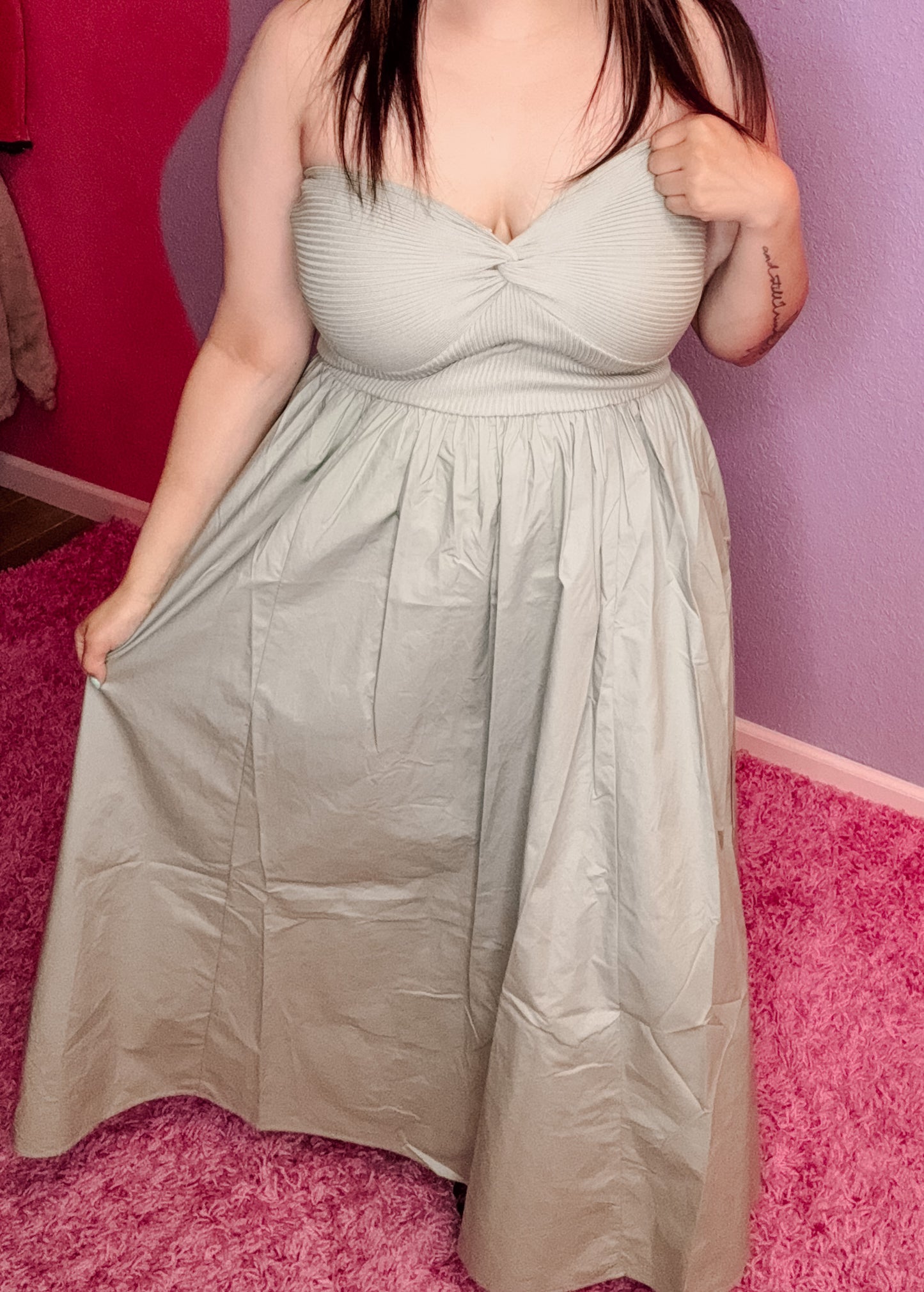 joyful day olive dress