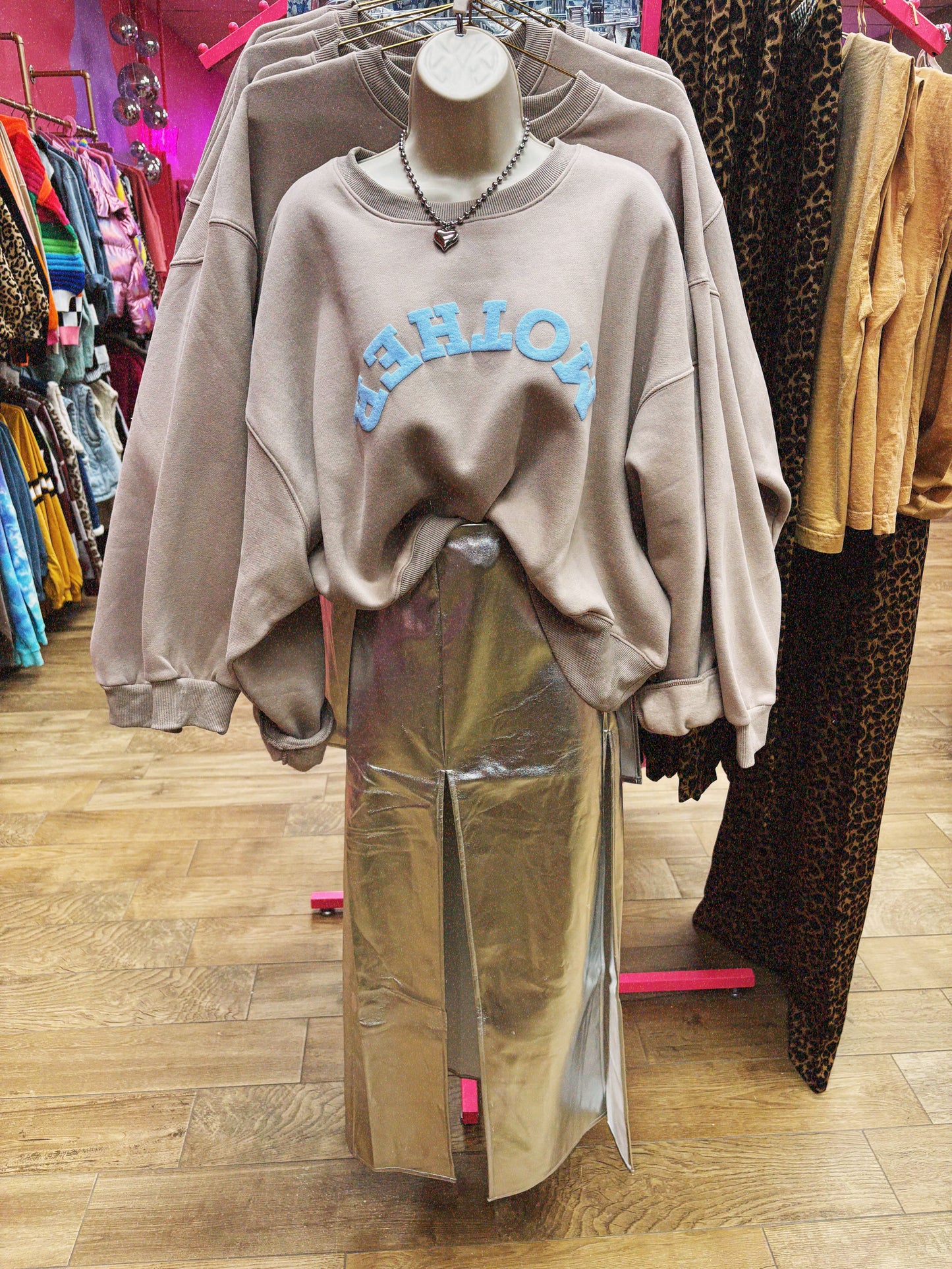 upside down mother crop sweatshirt