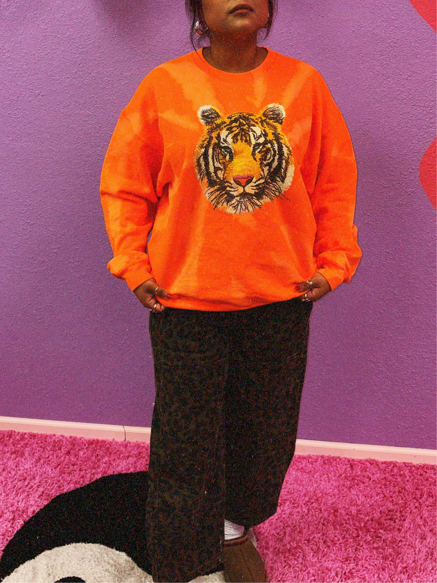 tiger face sweatshirt
