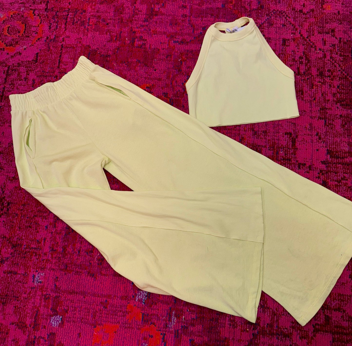 lazy girl set lime green