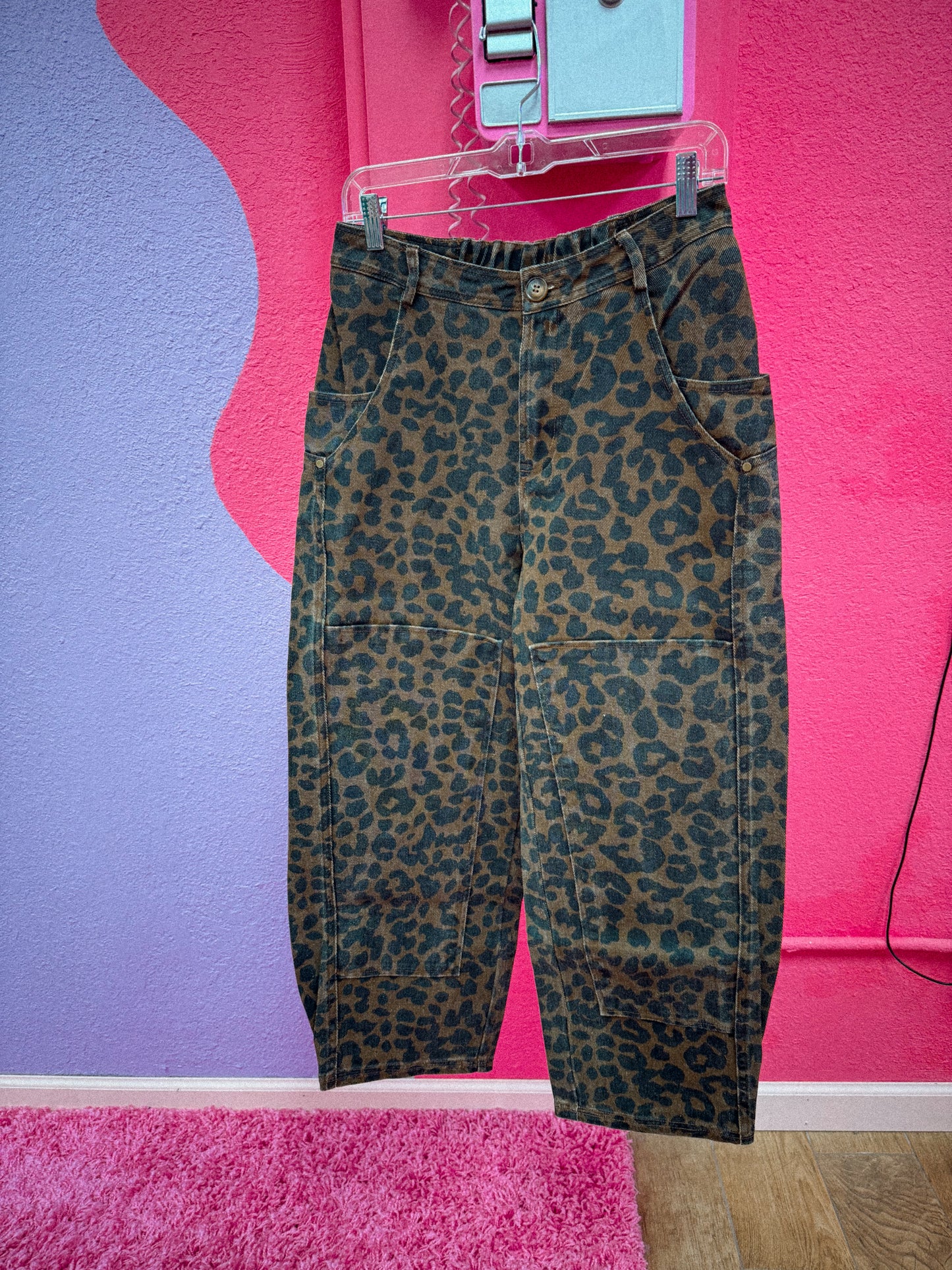 leopard barrel pant