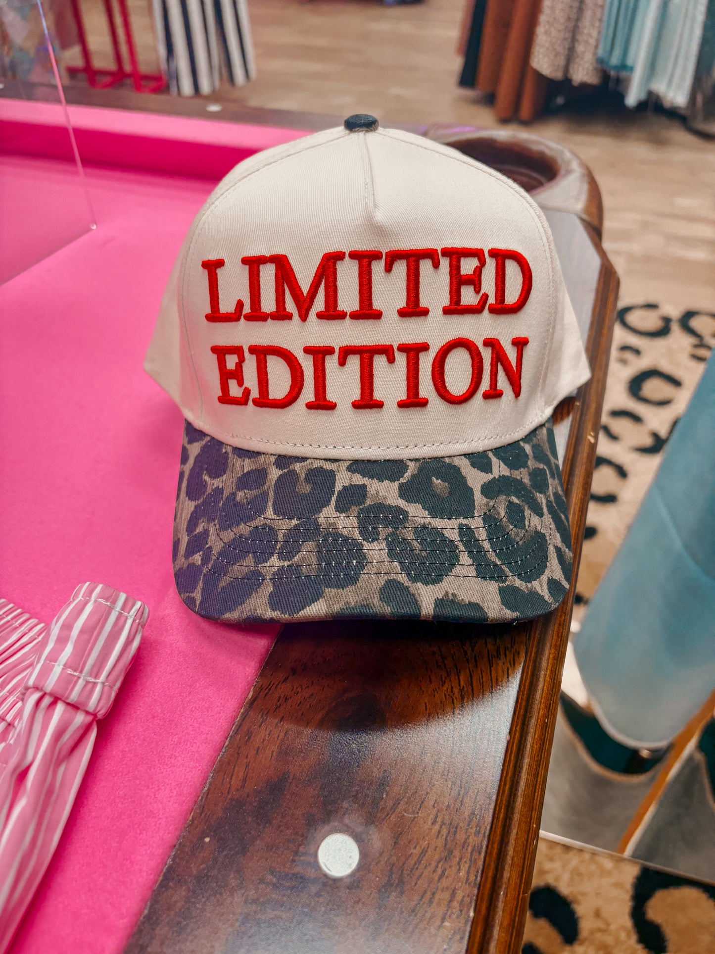 limited edition leopard trucker