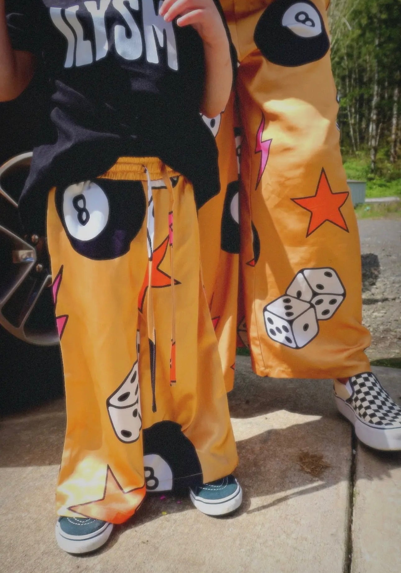 kid ave so lucky satin pant