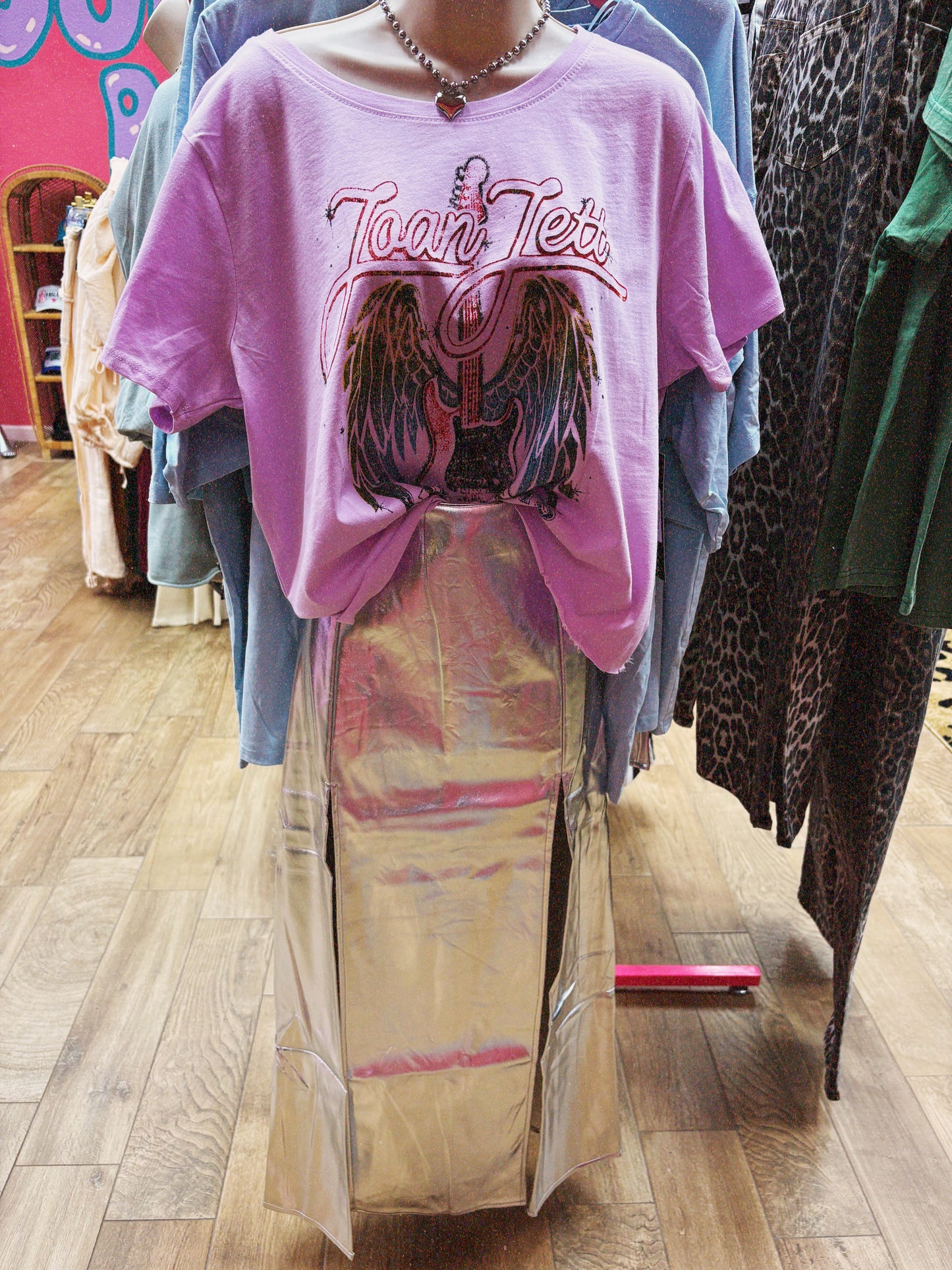 joan jett wings band crop tee