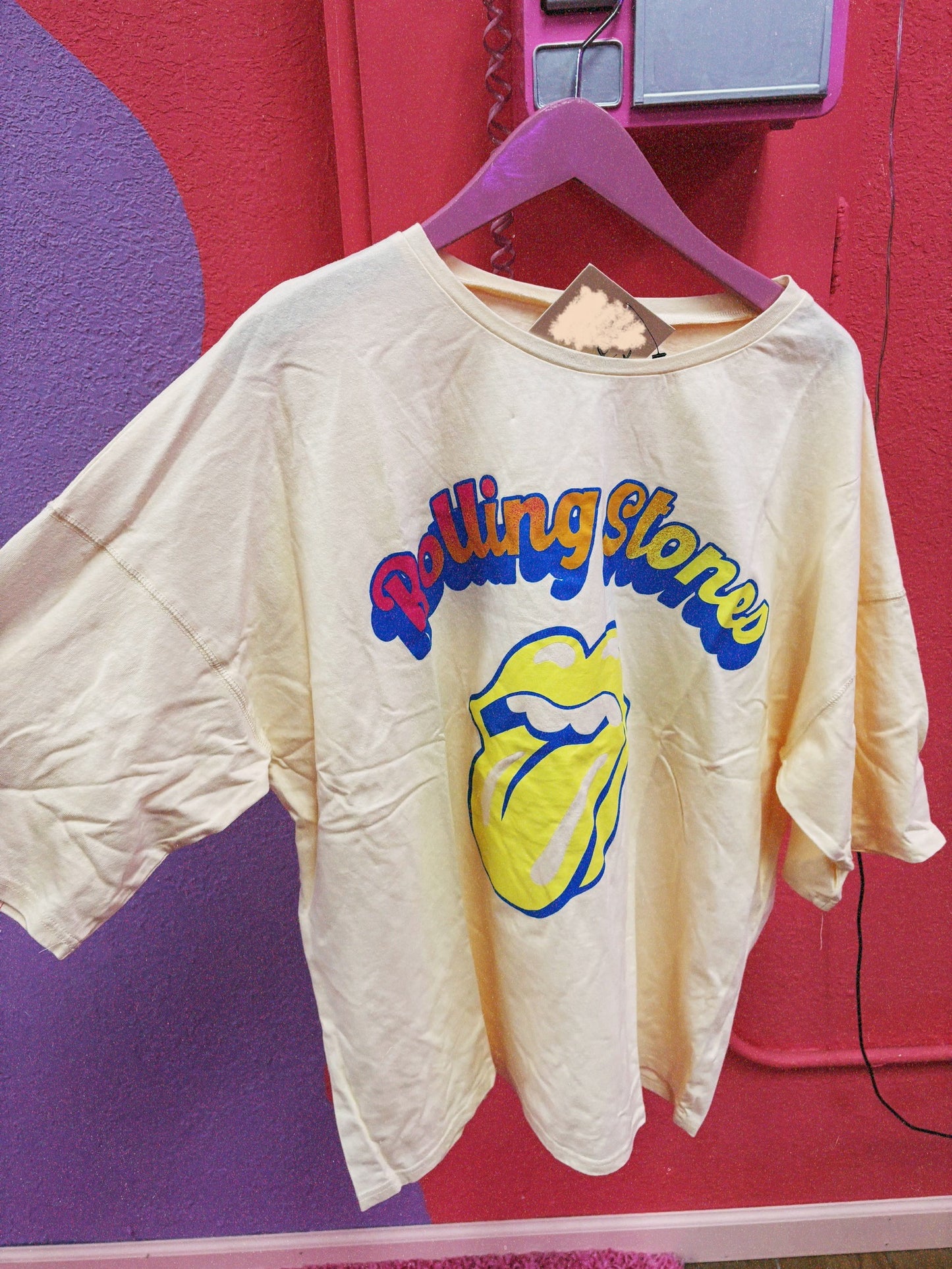 rolling stone neon tee