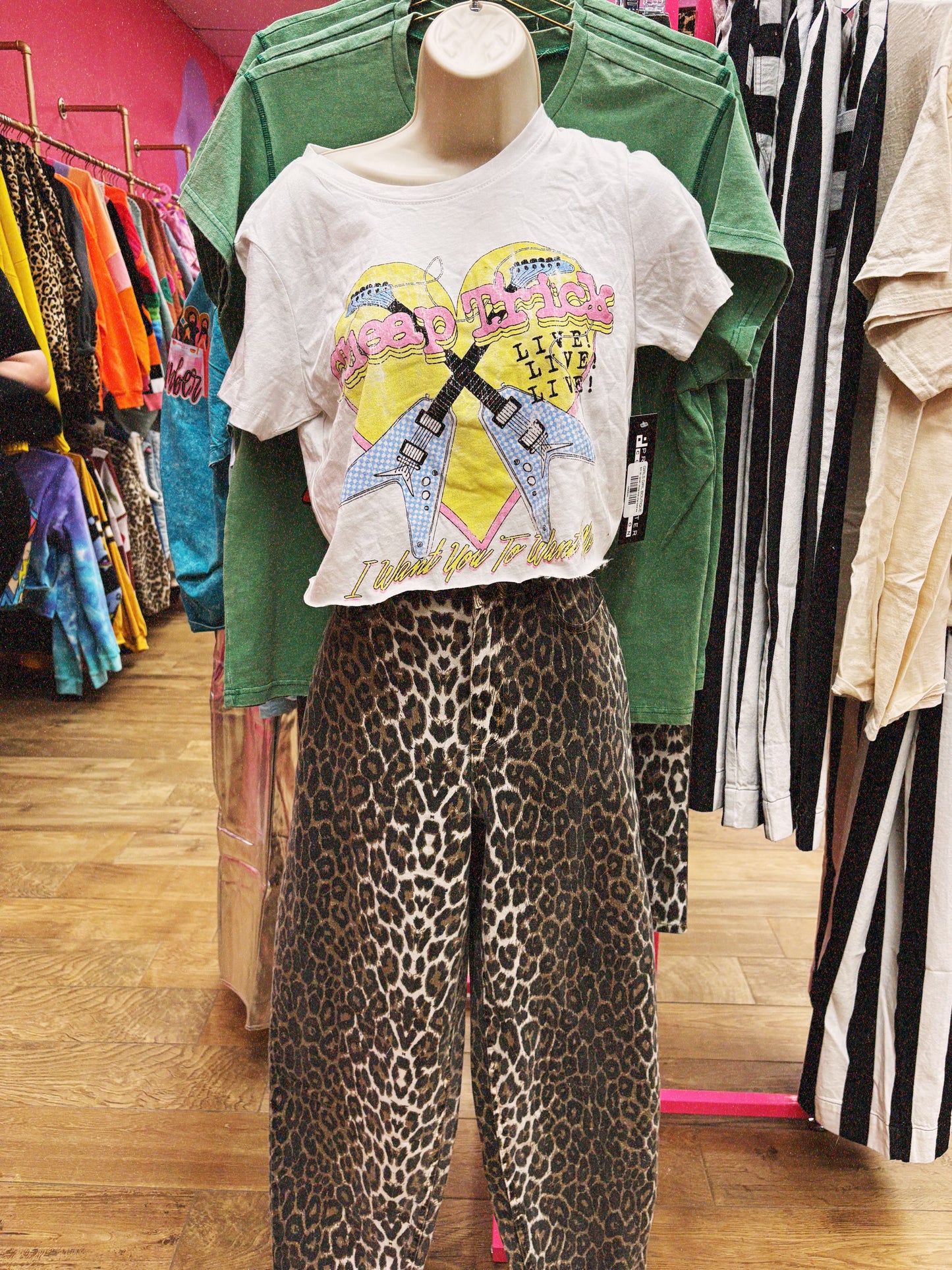 cheap trick crop band tee