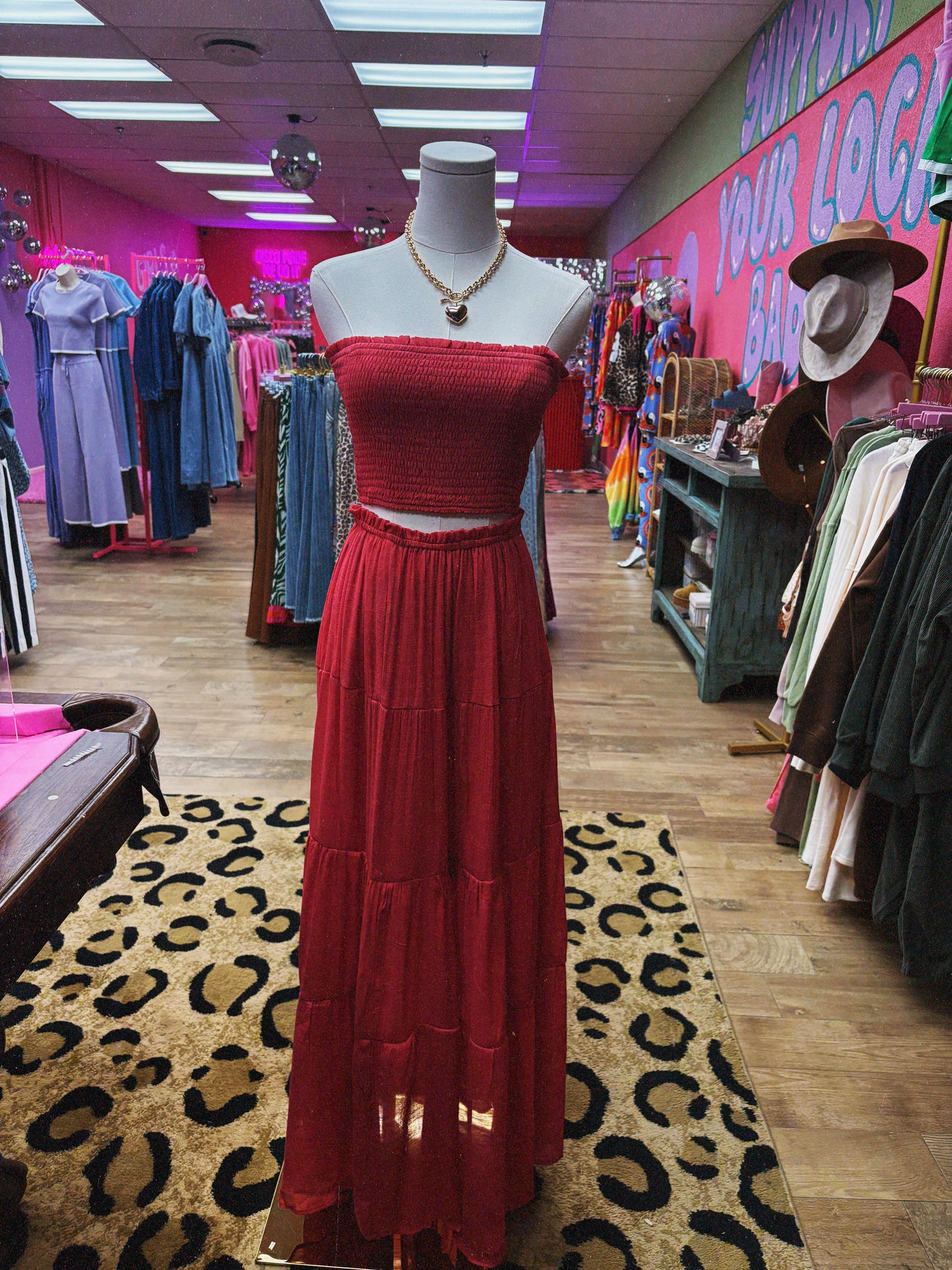 strong as a mother skirt set rust