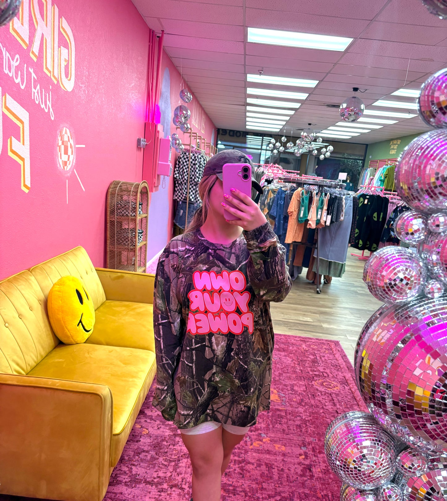 own your power camo long sleeve