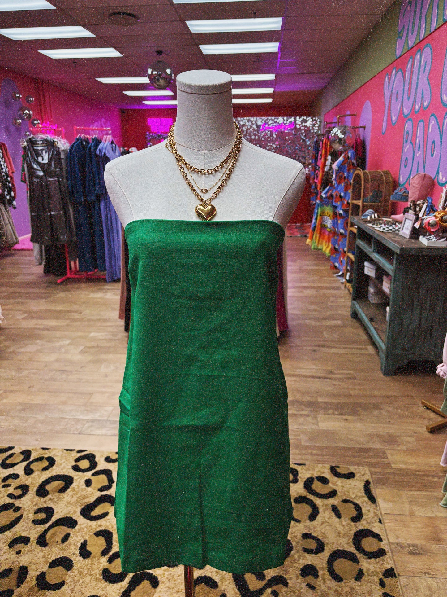 hot shot dress green