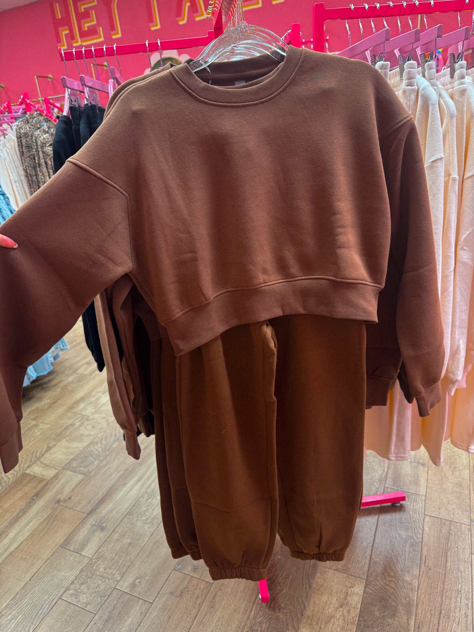 arya jogger set brown