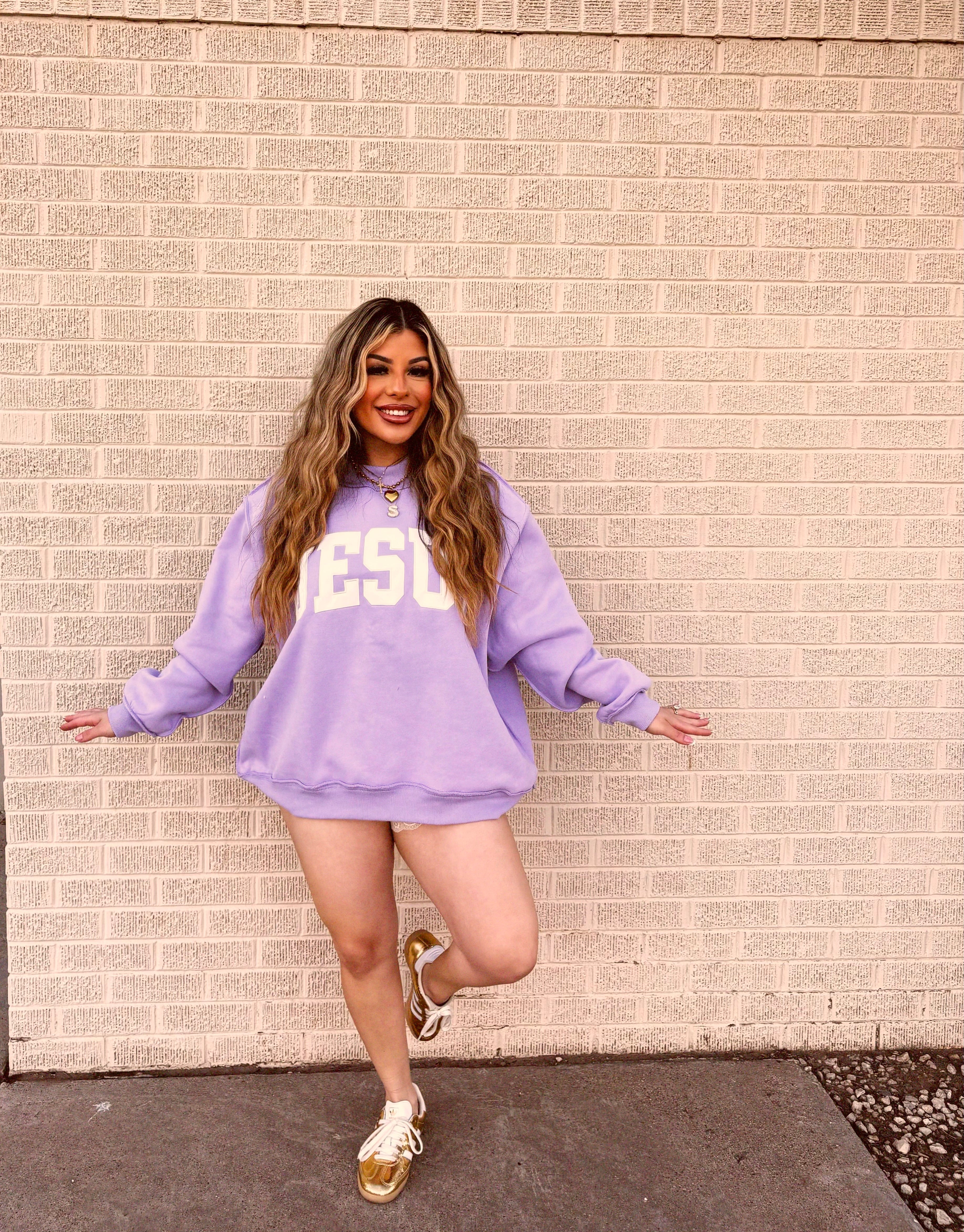 jesus mockneck lavender