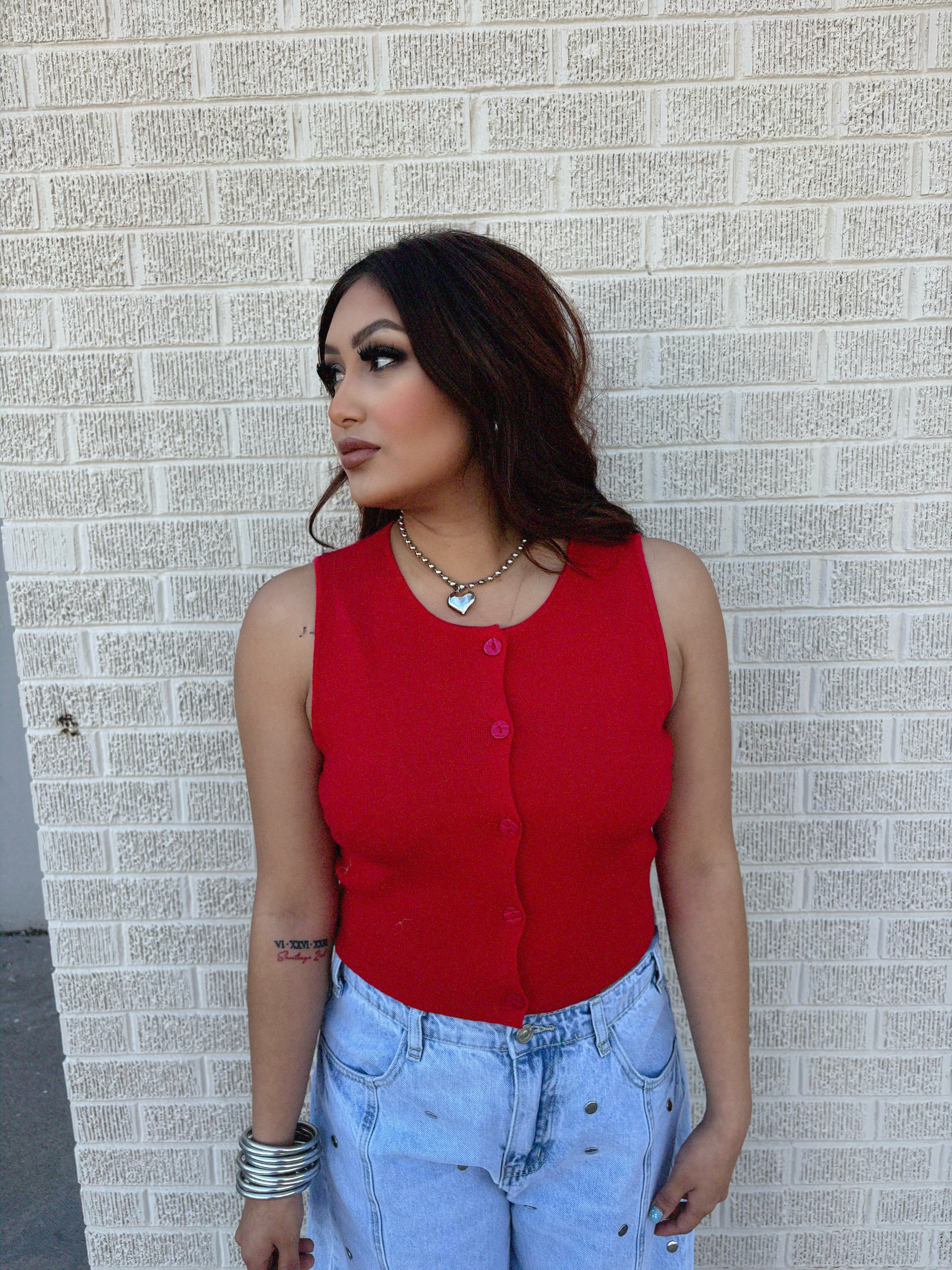 cherry on vest top