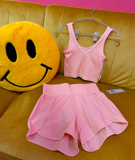 active wear peach set