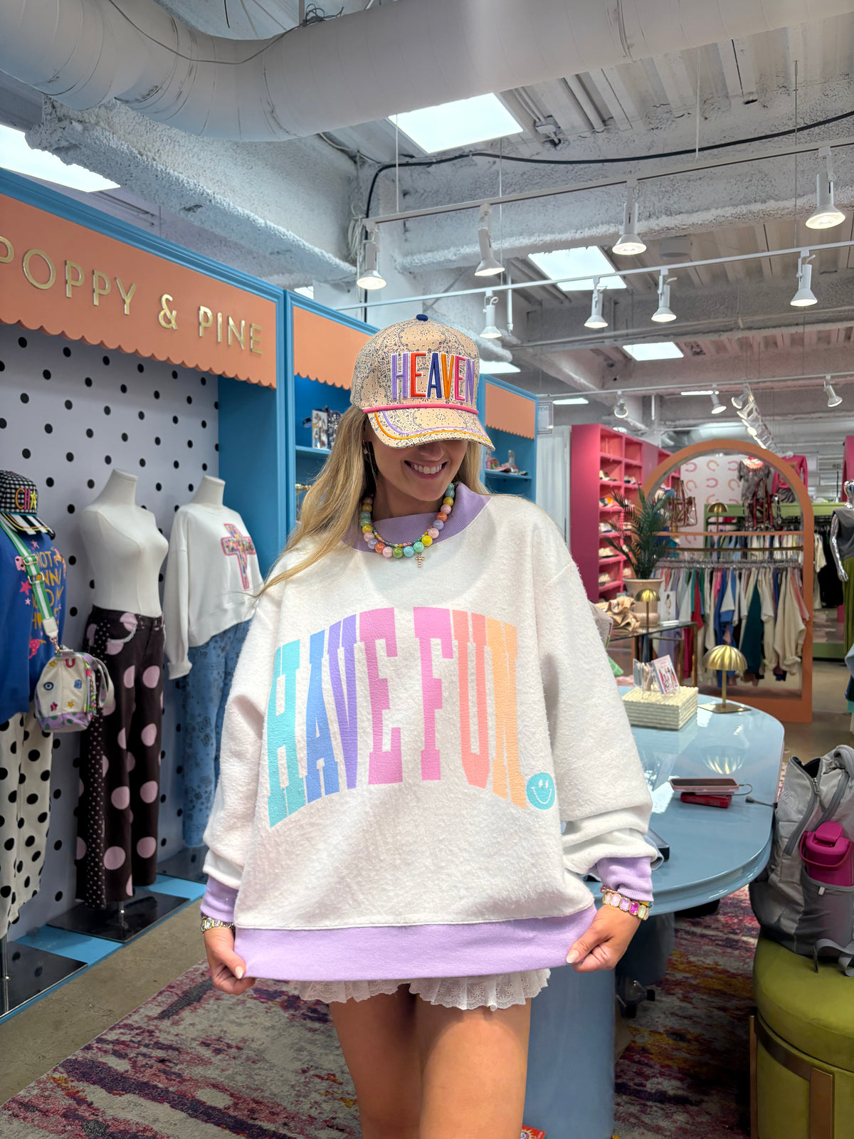 HAVE FUN ZEBRA mockneck