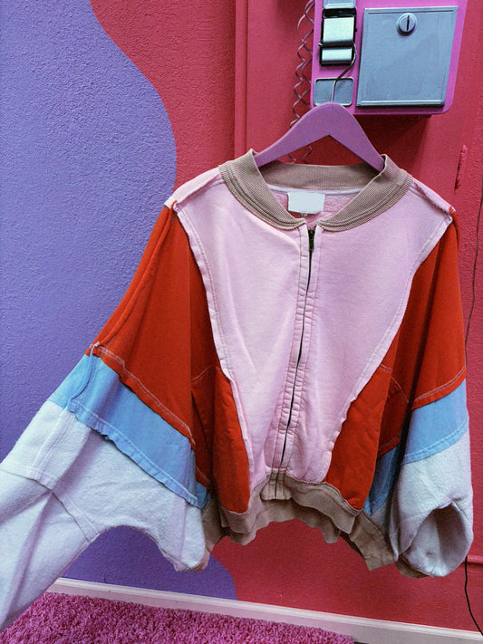 colorblock zip up RESTOCK