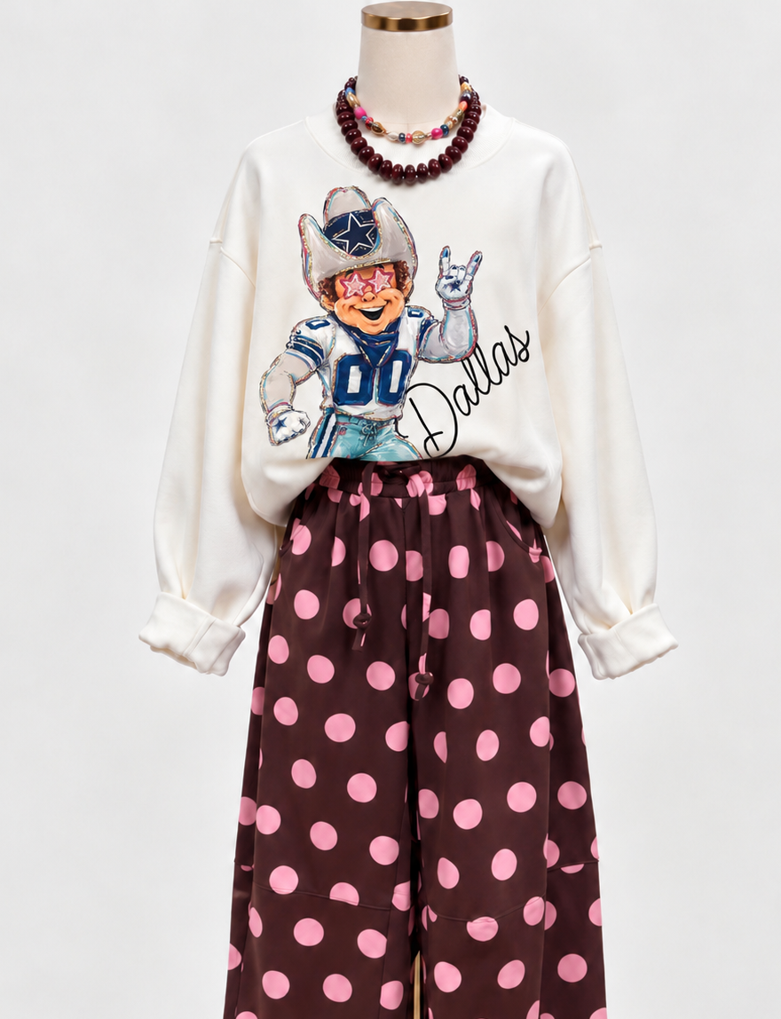 rockin dallas mascot mock ivory