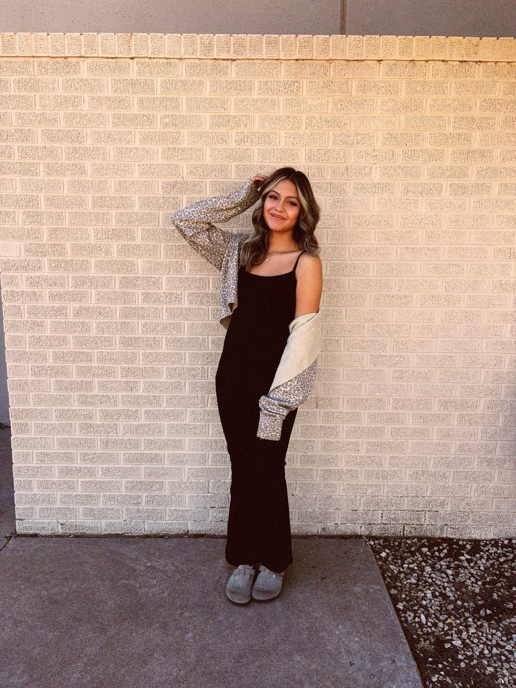 leopard cardigan top