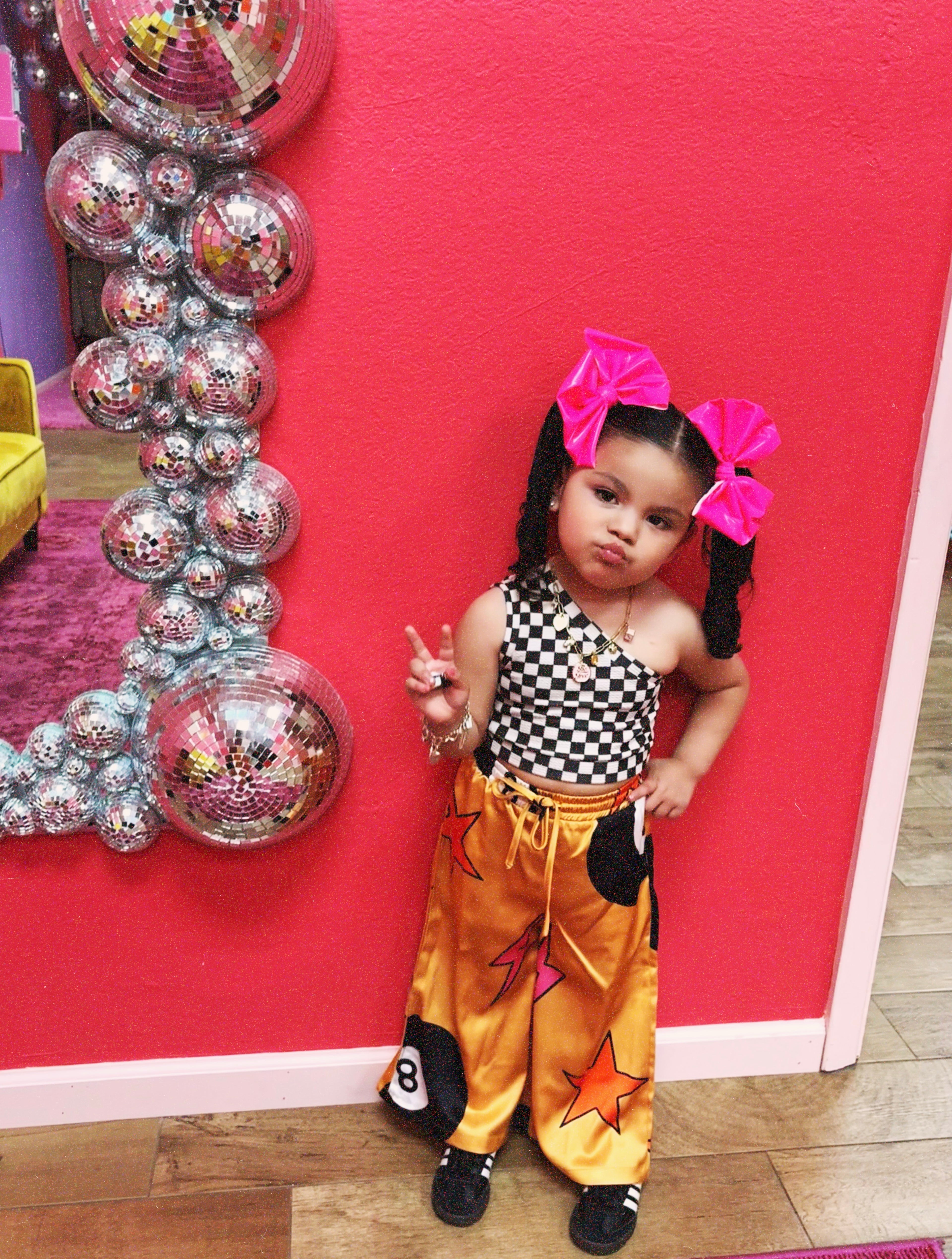 kid ave so lucky satin pant