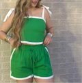 go getter green short set