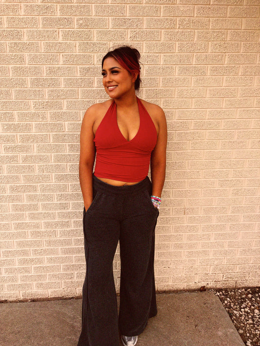 red halter top