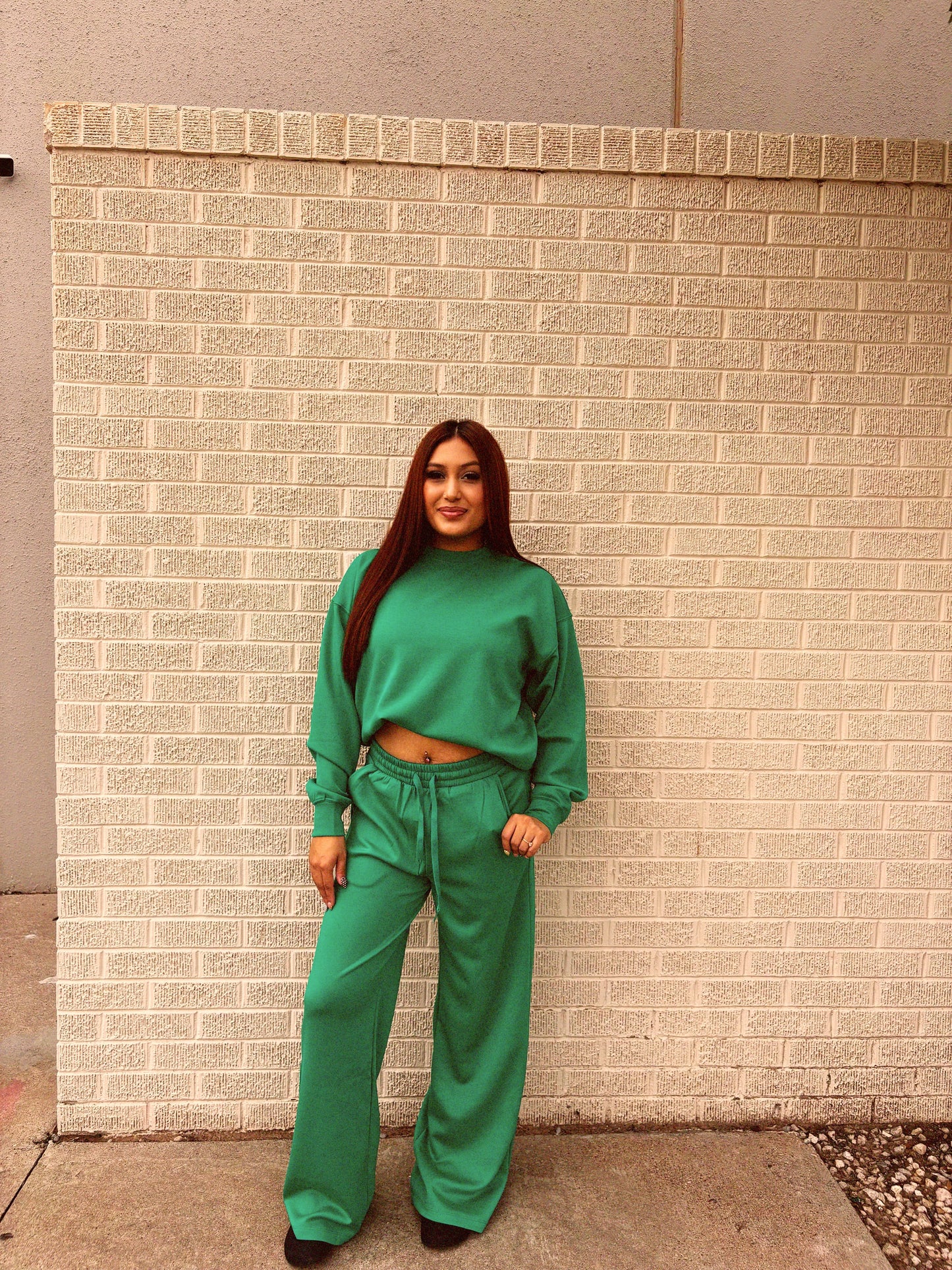 throw and go green sweatpant