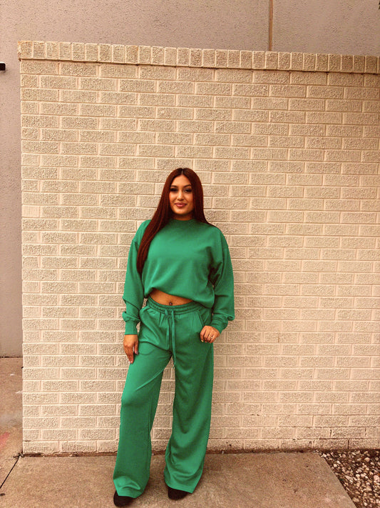 throw and go green sweatpant
