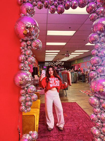 reason for the season crop sweatshirt