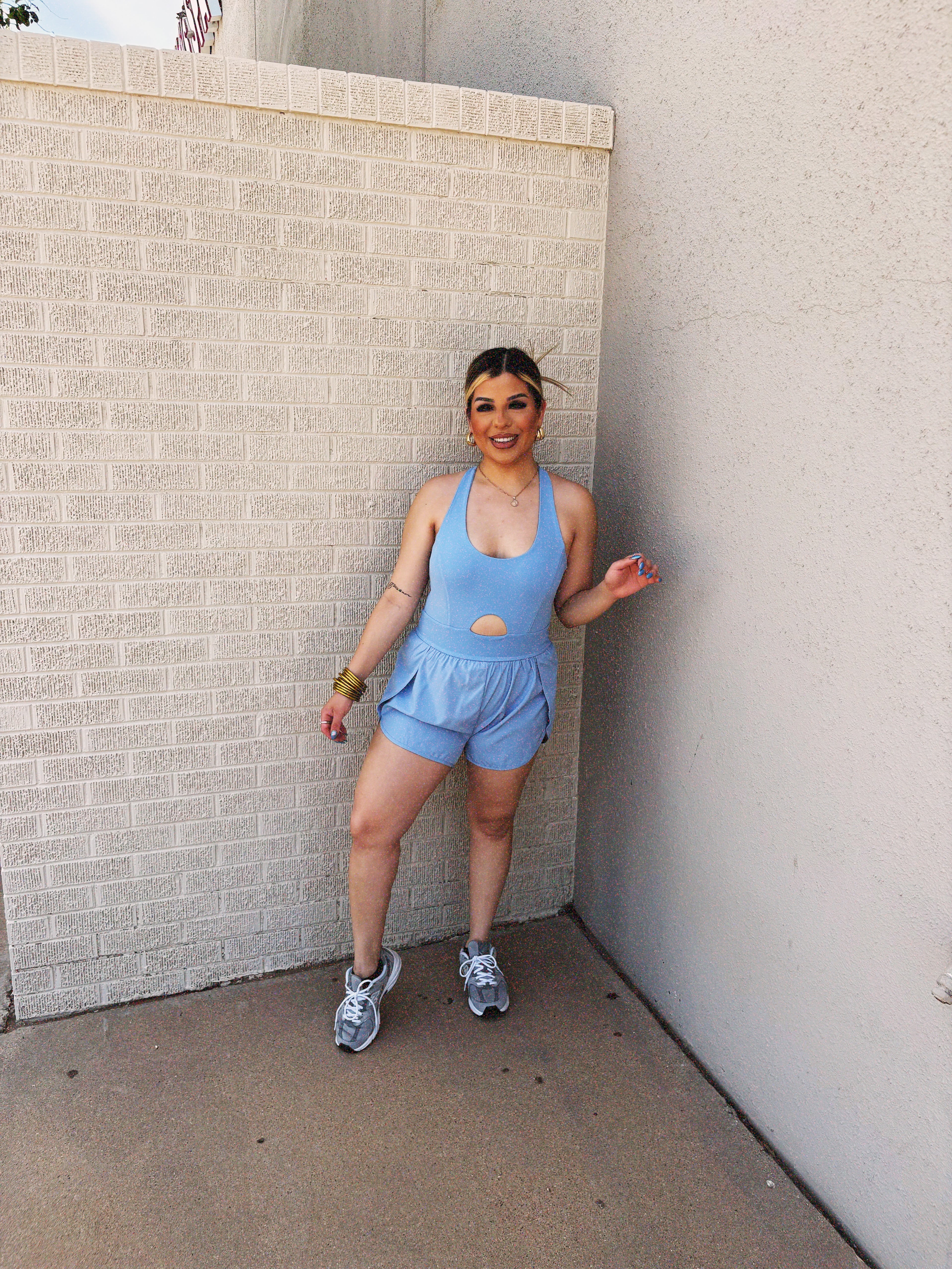 disney romper blue