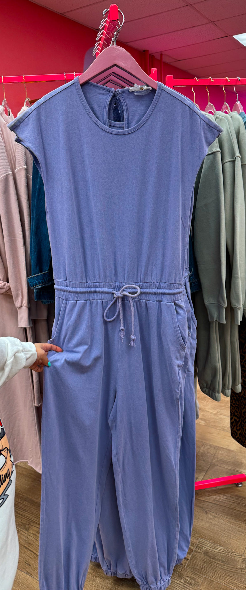 lavender jumpsuit