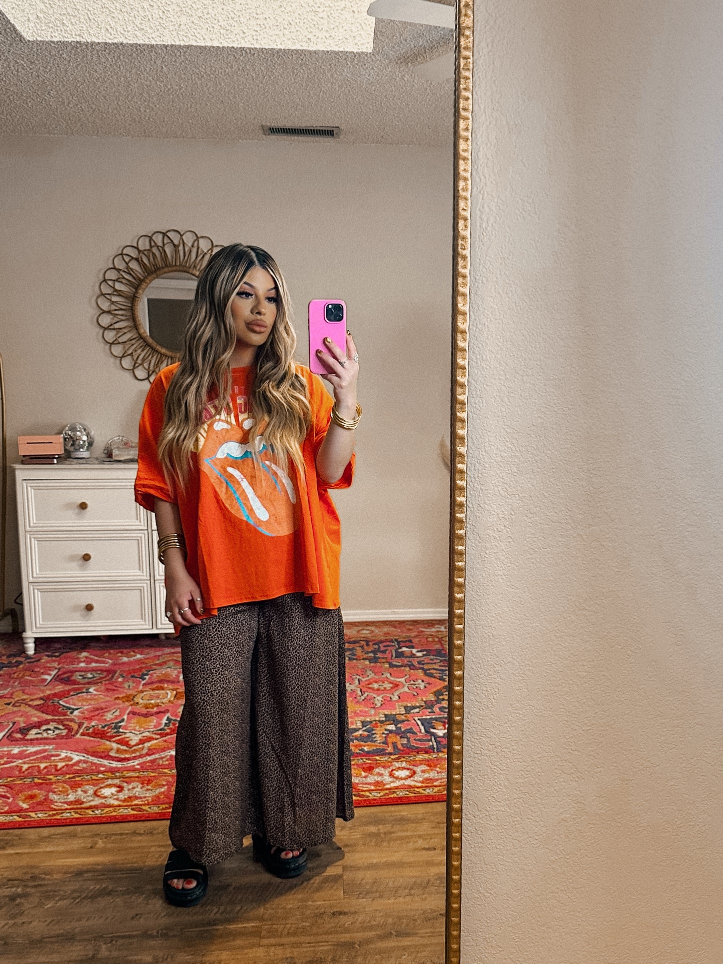 orange rolling stone tee