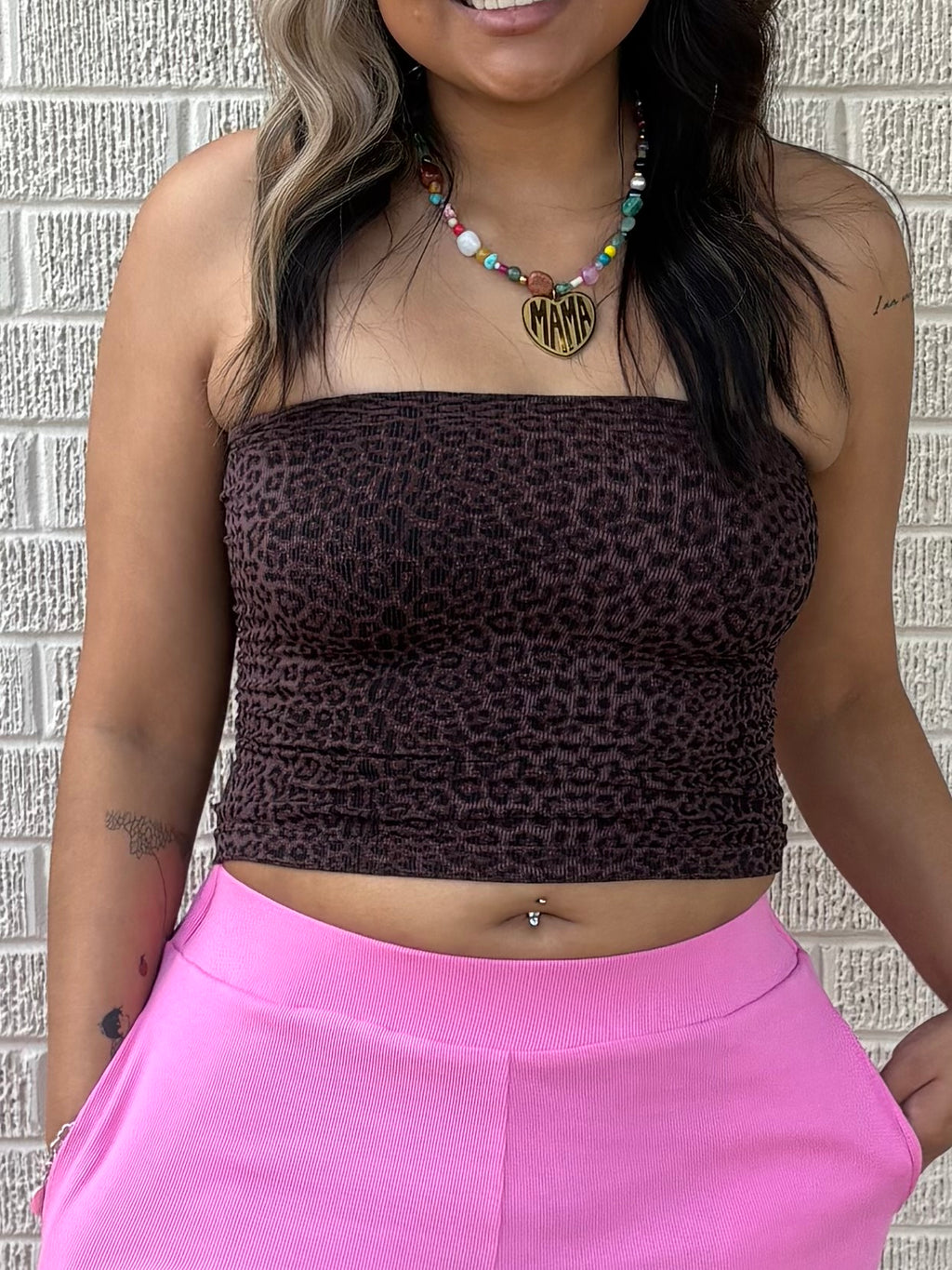 leopard tube top
