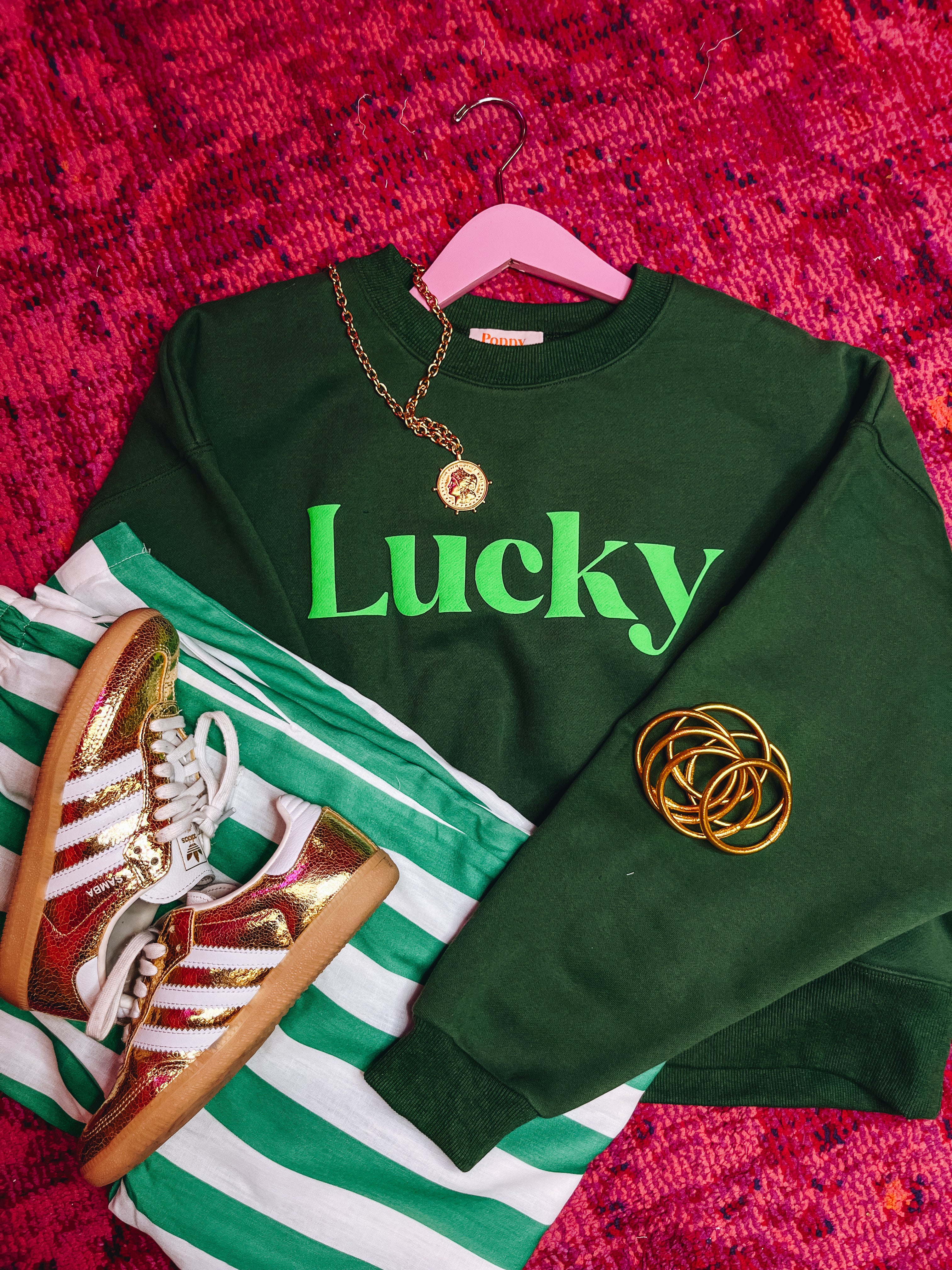 lucky puff crop sweatshirt
