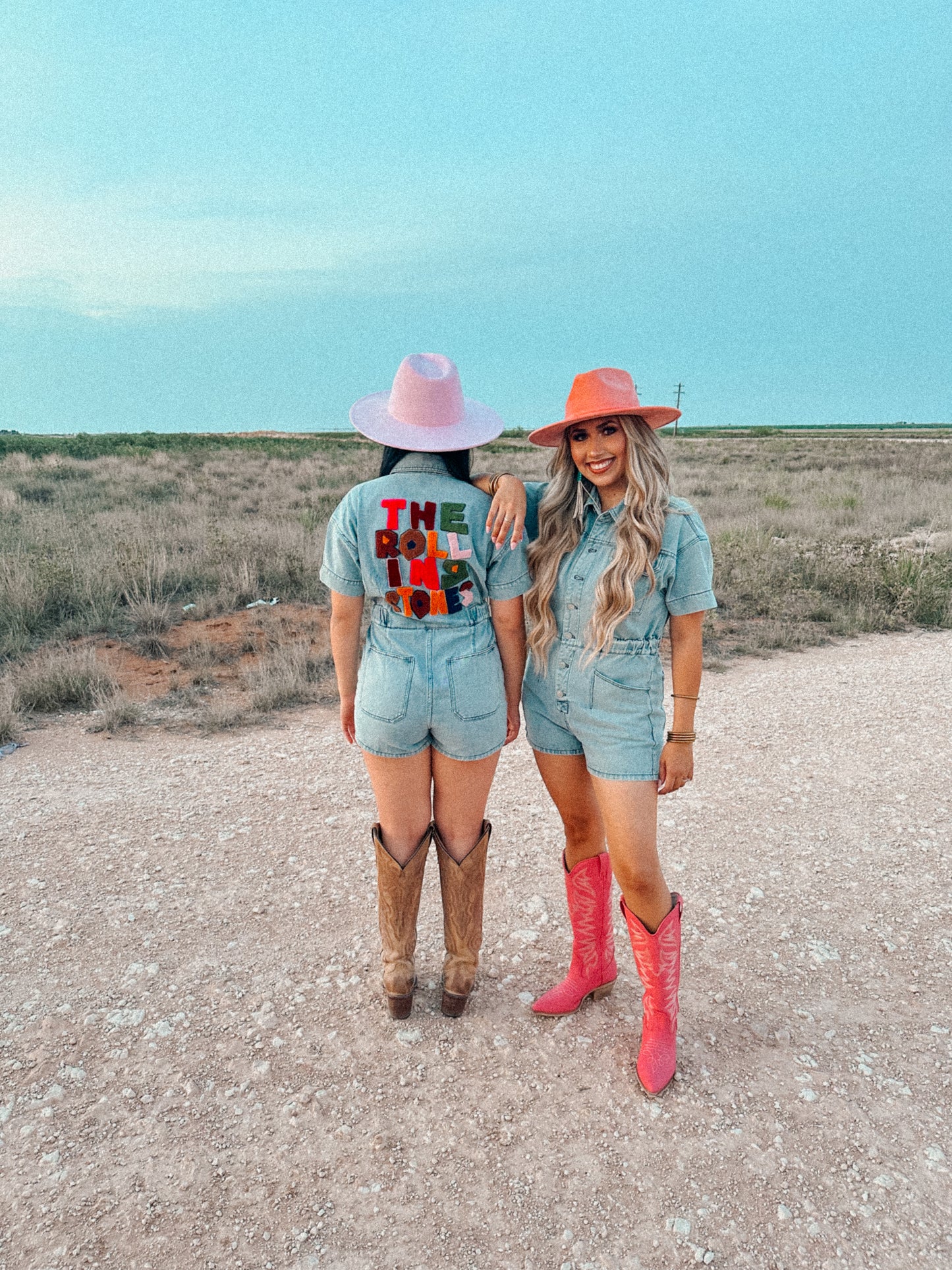 rolling stone denim romper