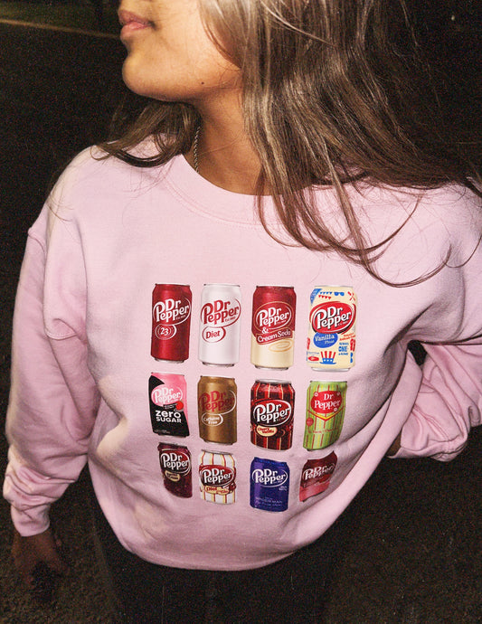 dr pepper sweatshirt pink