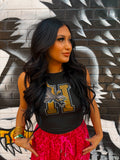 gameday glam black tank