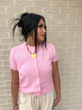 pink blush cardi top