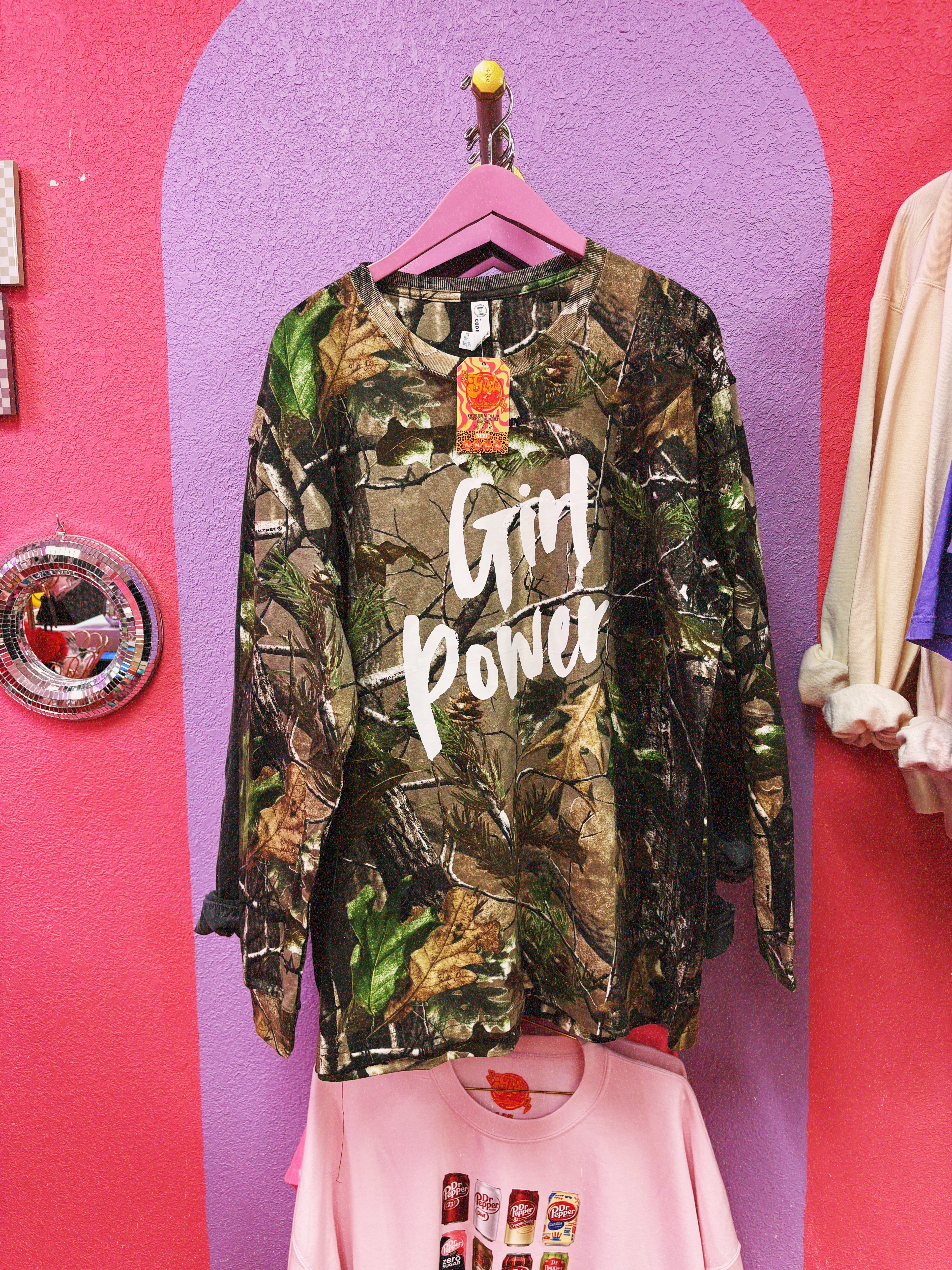 camo girl power long sleeve