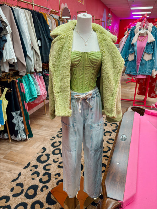 broke babe green jacket