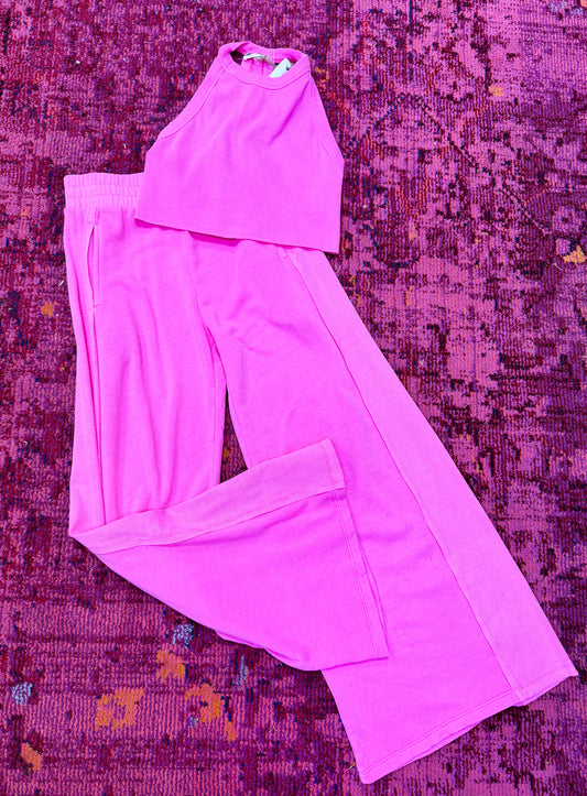 lazy girl set hot pink