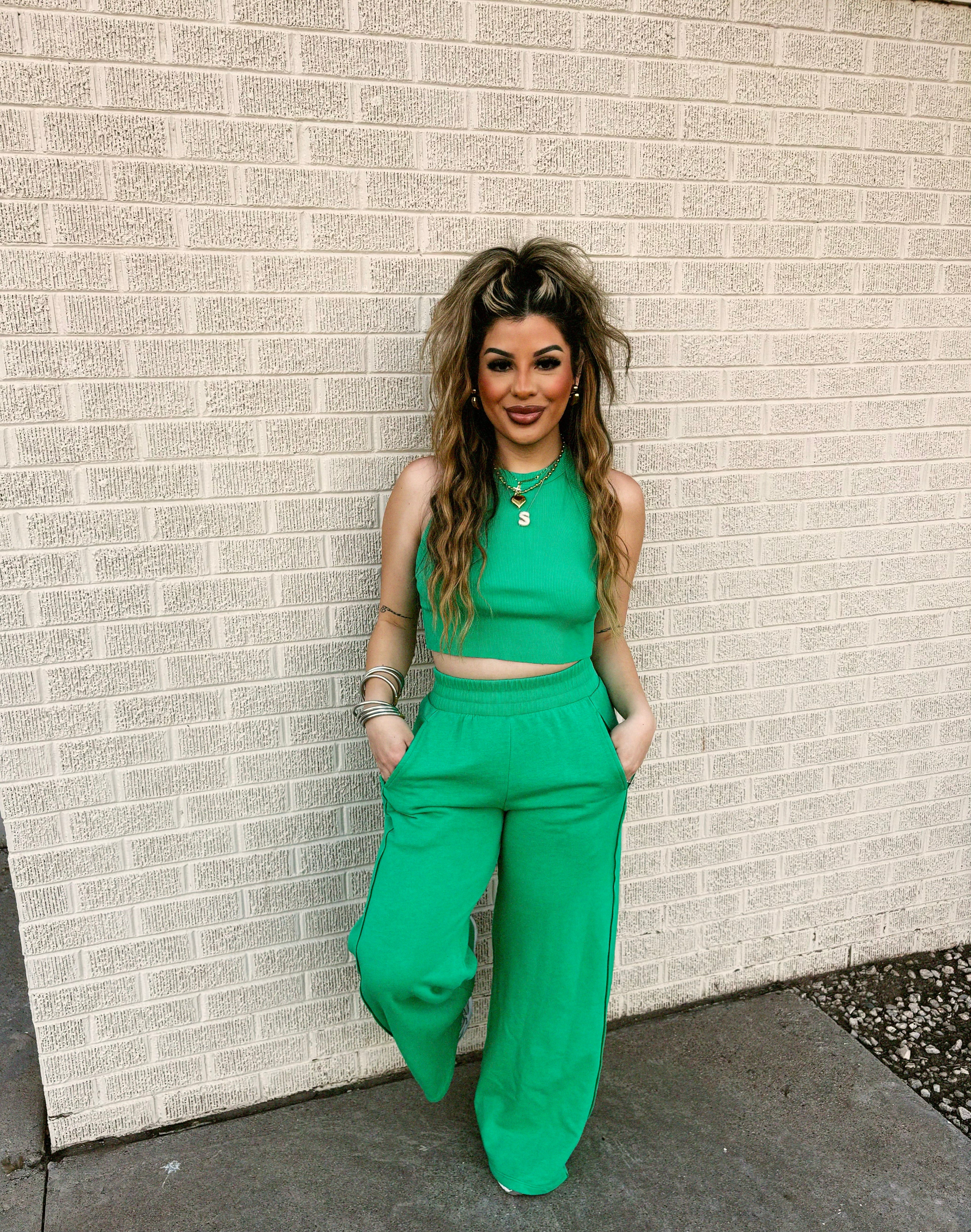 lazy girl set green