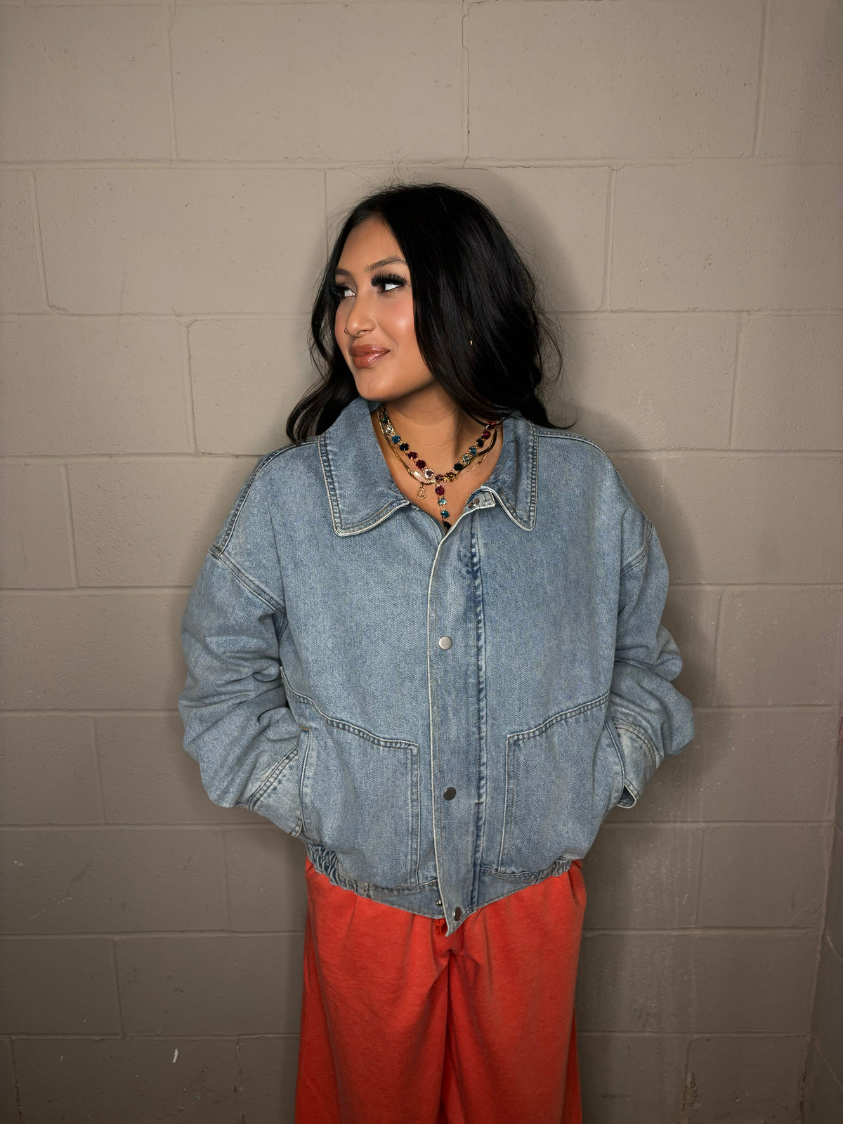 Denim Bomber Jacket