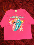 star pink rolling stone tee