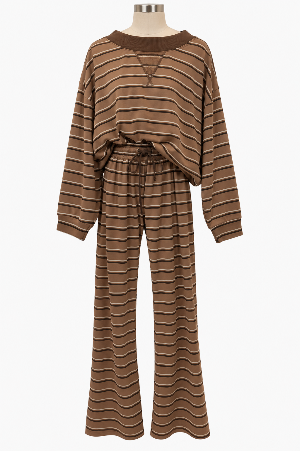 cocoa stripe pant set