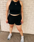 running late athletic shorts black