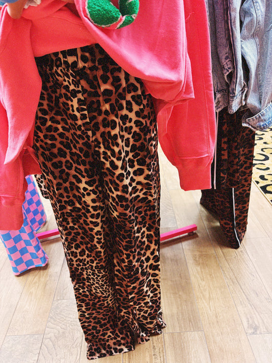 leopard boxer pants