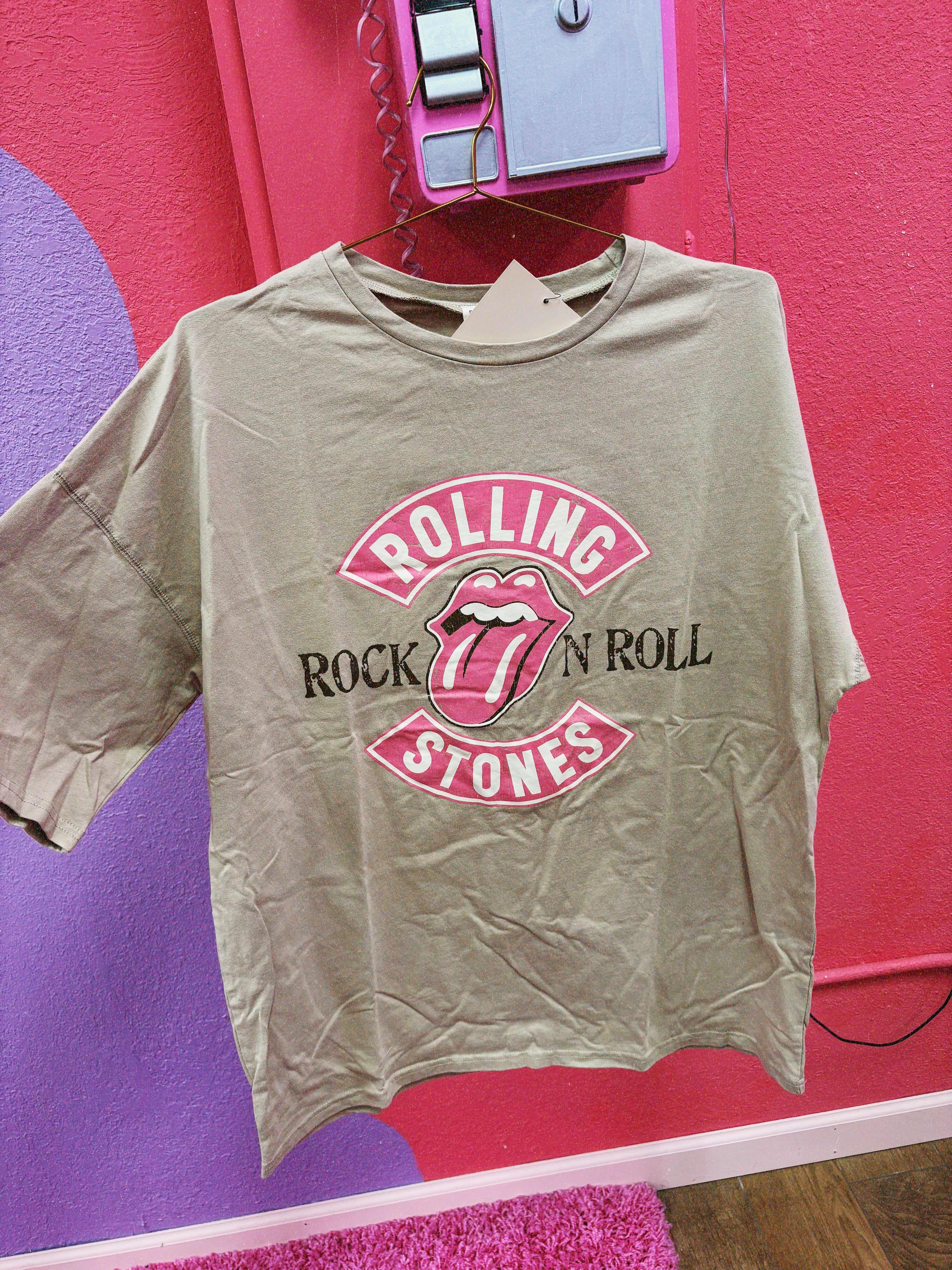 rolling stone tee tan