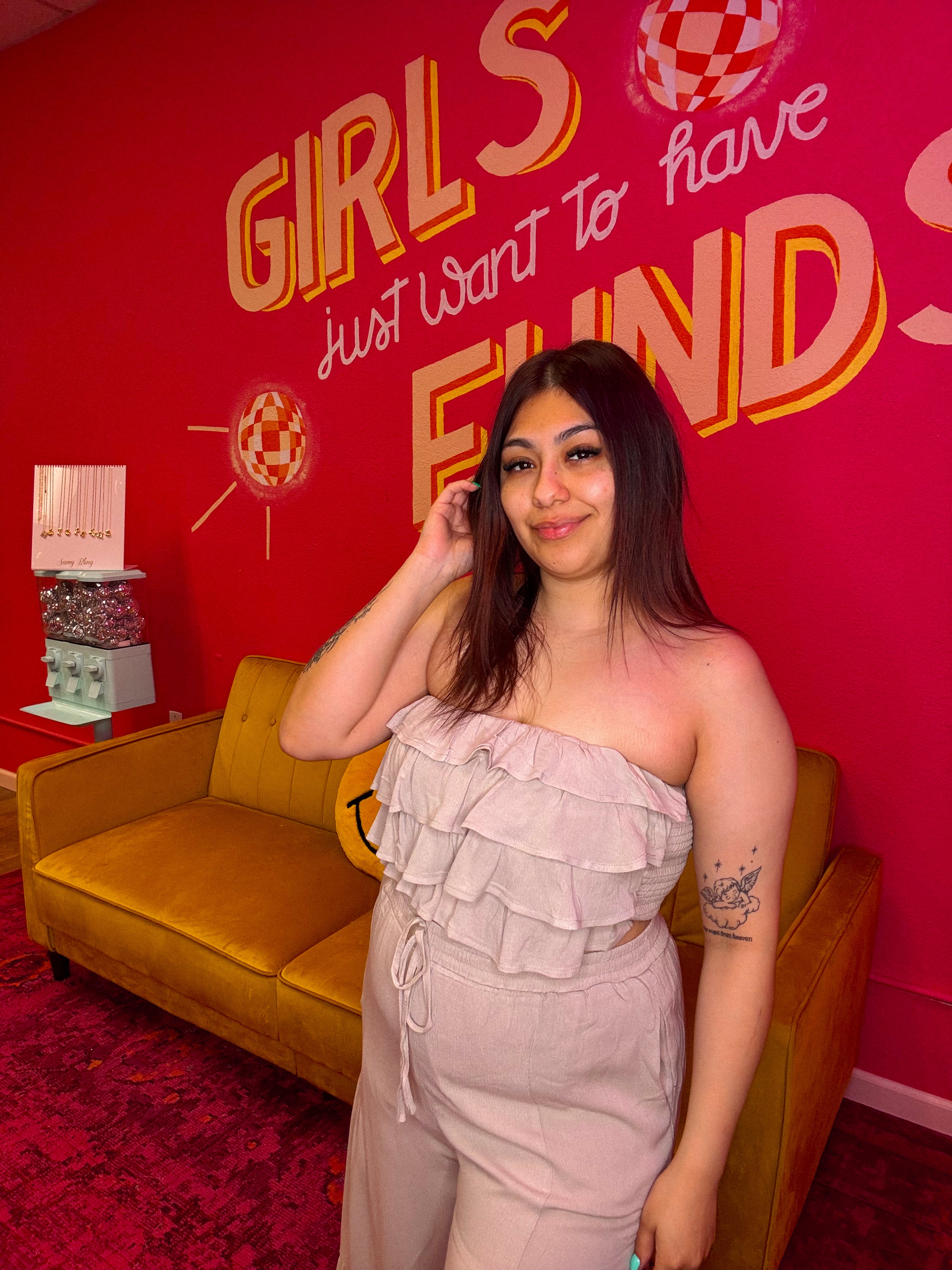 head in the clouds set tan