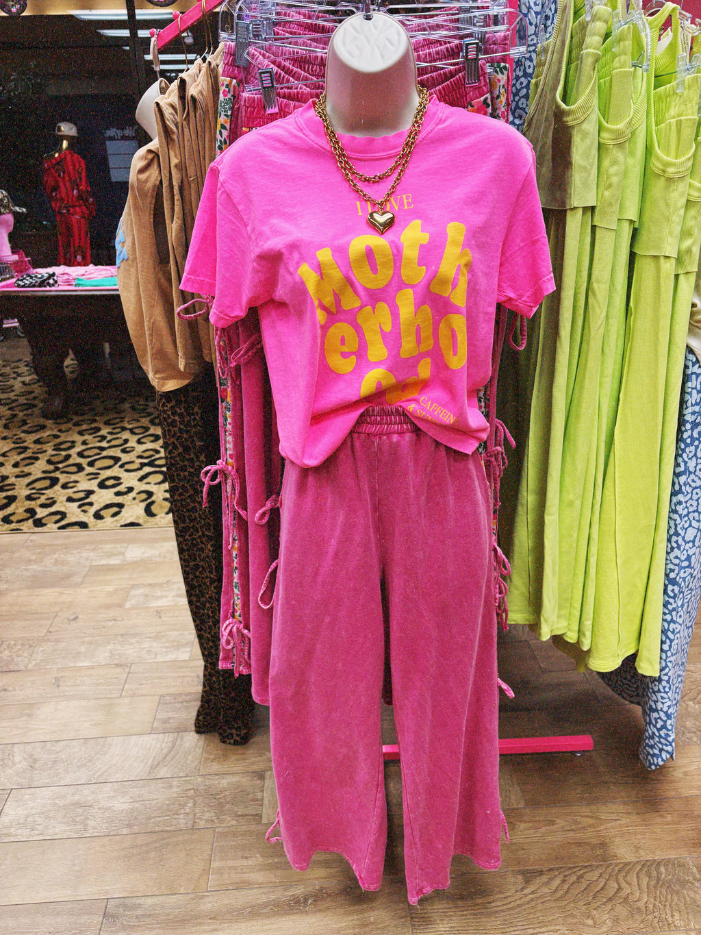 motherly pink pants